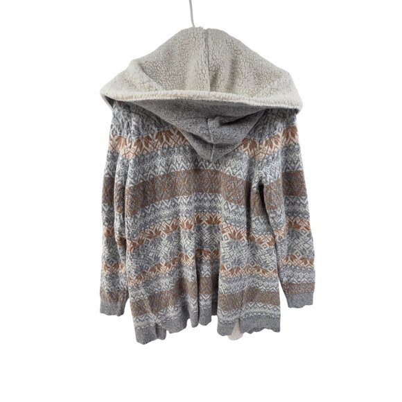 Natural Reflections Women's Cardigan Sweater Hooded Striped Multi Color Size L - Picture 4 of 5